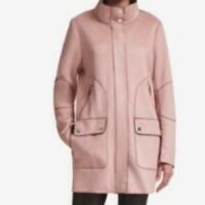 Pink faux suede DKNY jacket